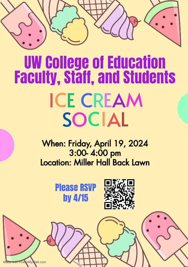 UW College of Education Ice Cream Social Flyer