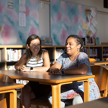Rena Deese (left) and Dr. Dedy Fauntleroy photographed at Shorewood High School.