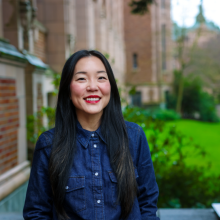 Picture of Candis Eckert on the University of Washington campus.