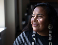 Doctoral candidate and Banks Center graduate assistant Alayna Eagle Shield.