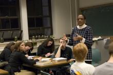 Geneva Gay speaking in front of students